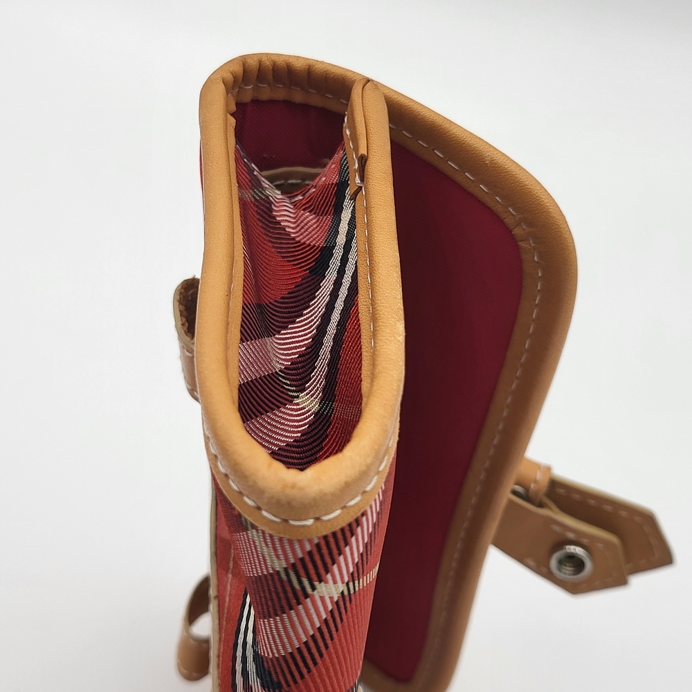 Burberry Nova Check Blue Label Waist Crossbody Bag Canvas Red..Authentic.. - Picture 14 of 16
